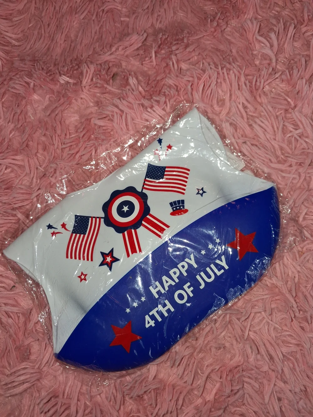 Happy 4th of July Adjustable Silicone Bib With A Pocket for Kids -